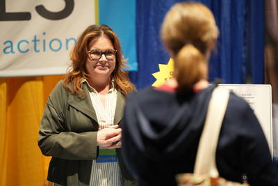 Vendor smiling